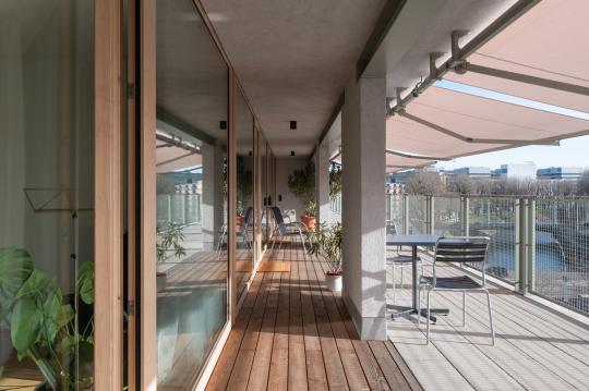 Terrasse G&auml;stewohnung tonRaum Basel